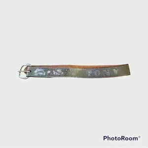 Vintage Wright Tooled Leather Child’s Belt Acorns Feathers Design 20” TONY.